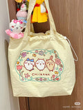 Chiikawa | Summer Floral Wreath Embroidered Canvas Tote Bag