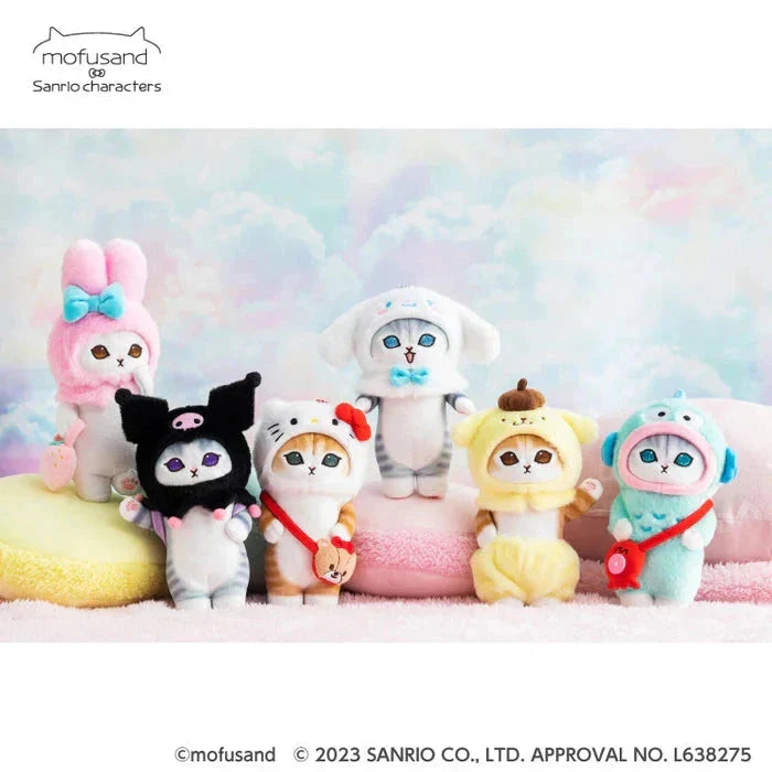 Mofusand x Sanrio | Mascot Holder (Hello Kitty & Hangyodon)