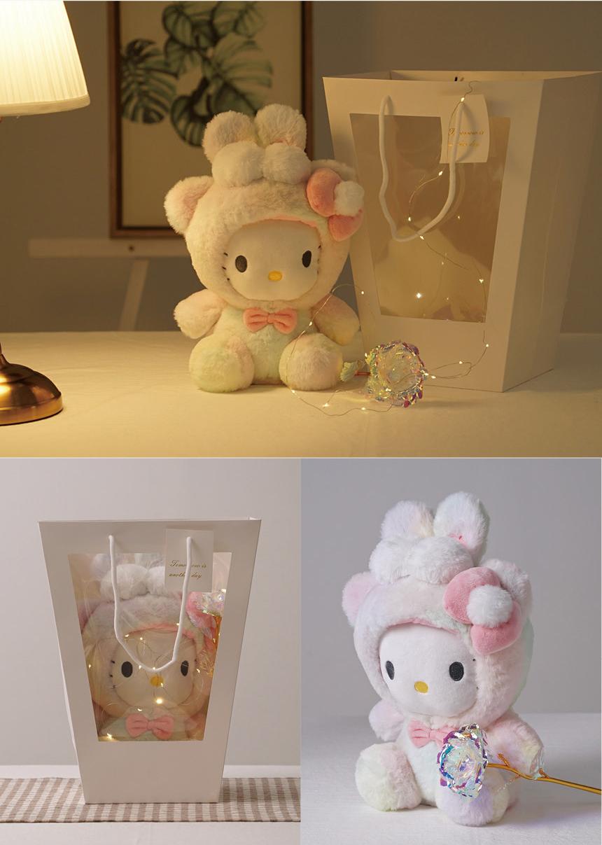 Sanrio | Korean Limited | Sanrio Friends Gradient LED Light Hologram Rose Plush Toy