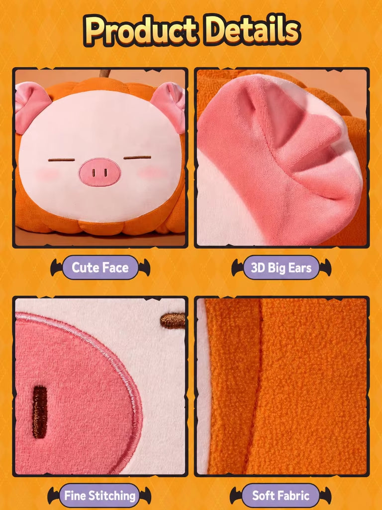 Little Pig B-BO | Halloween Pumpkin Pig Plush Pillow