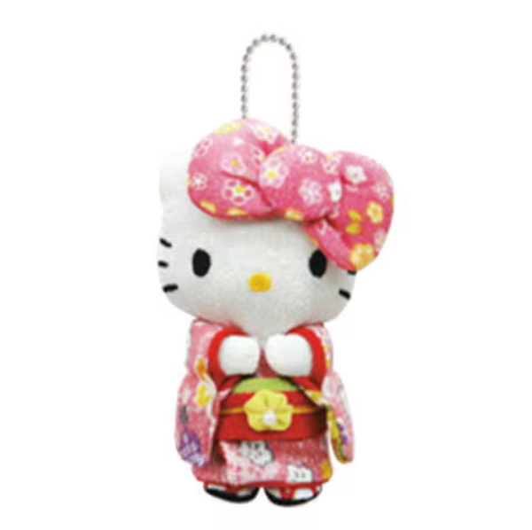 Sanrio | Japanese Kimono | Hello Kitty Plush Mascot Holder: Ribbon Crepe