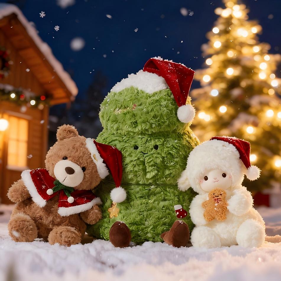 TGP | Christmas Tree Plush with Hidden Lamb/Bear Plush Toy XL(40cm) Main image