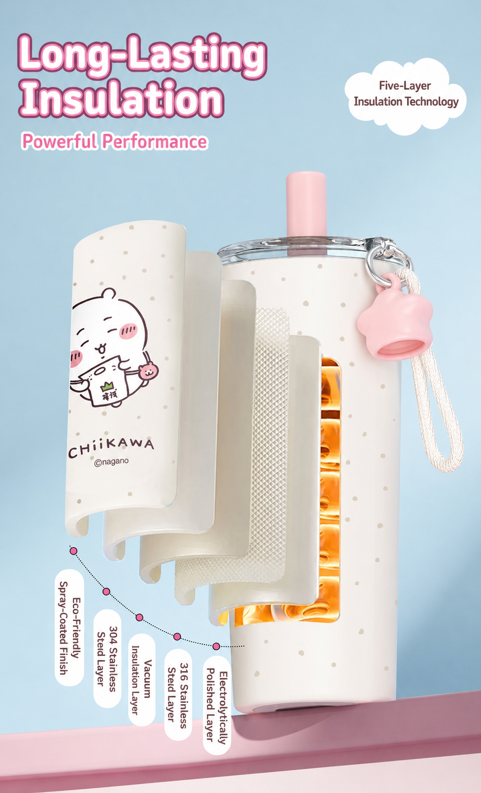Chiikawa | Sweet Star Straw Insulated Tumbler