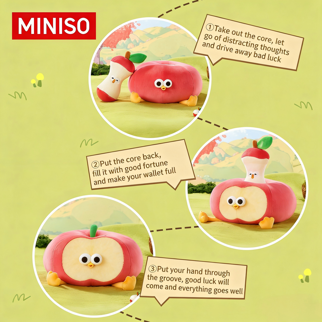 DunDun Chicken | Apple Chicken Plush Toy L (20cm)
