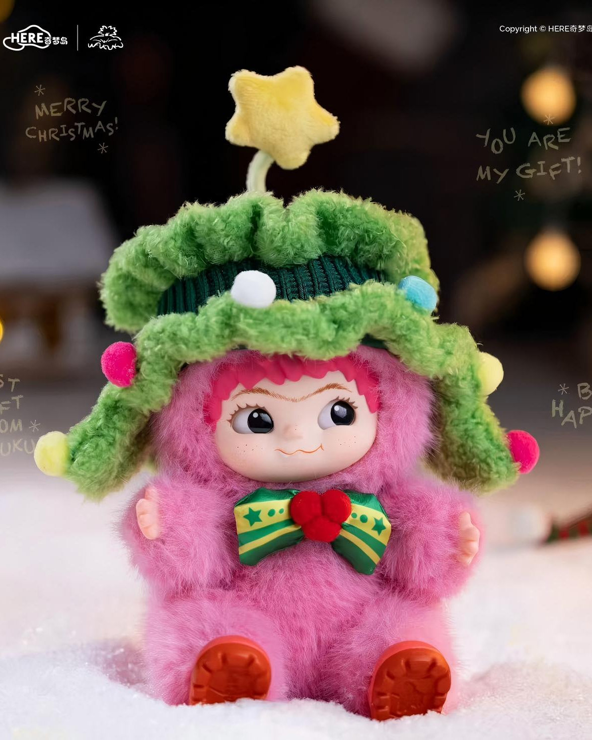 WAKUKU | Santa Cutie in Pink | Christmas Limited Hangtag Mascot Main image