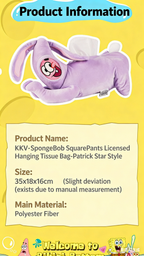 SpongeBob SquarePants | Patrick Star Hanging Tissue Bag