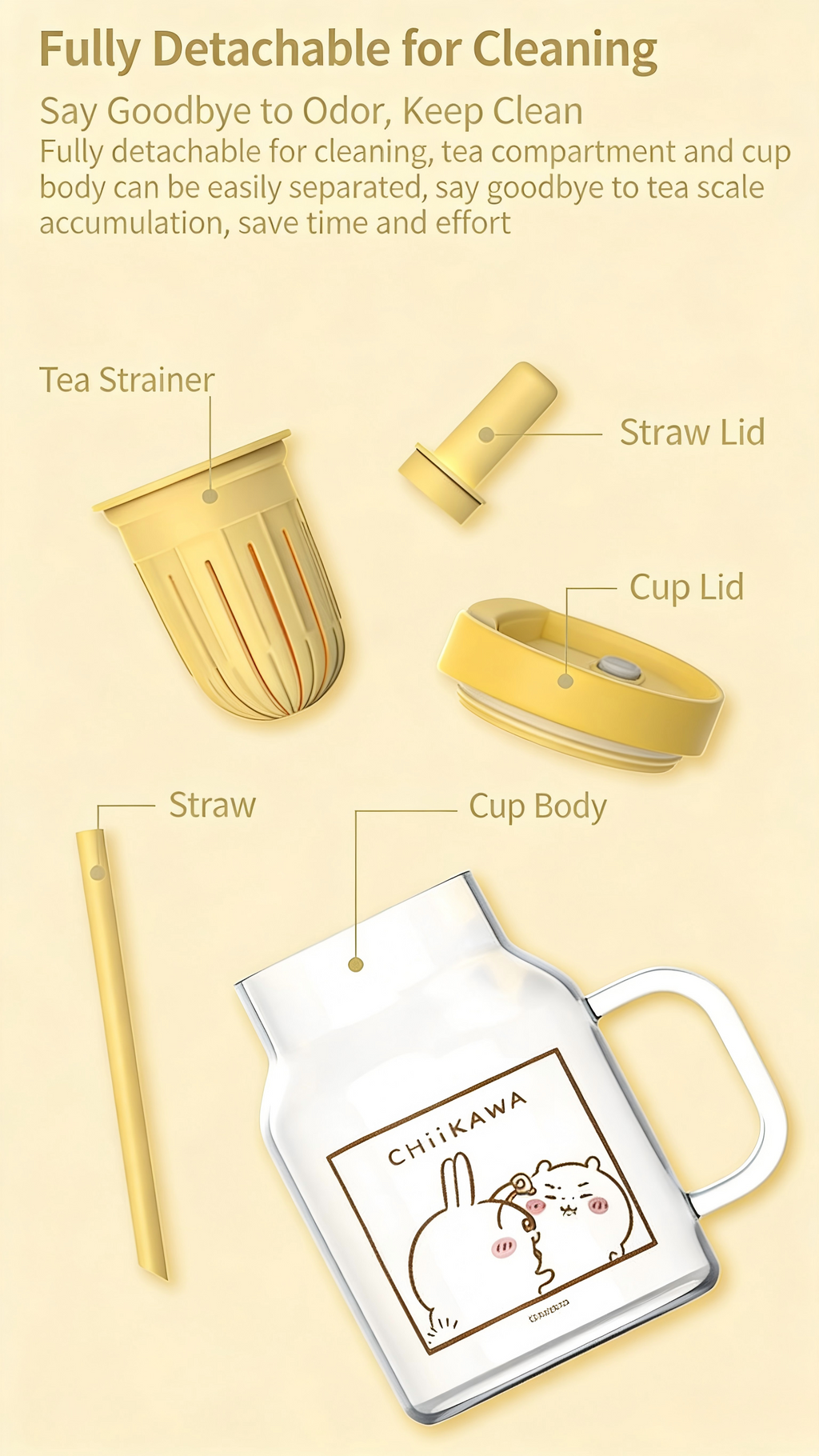 Chiikawa | Glass Tea Cup