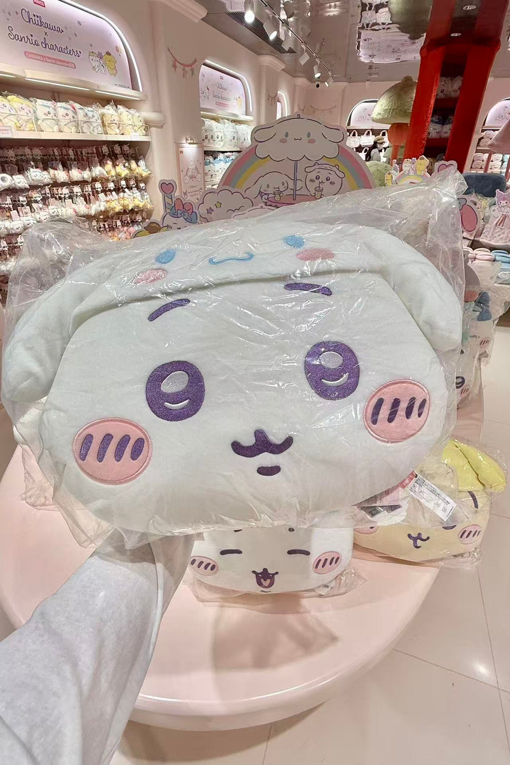 Chiikawa × Sanrio Characters | Plush Tote Bag
