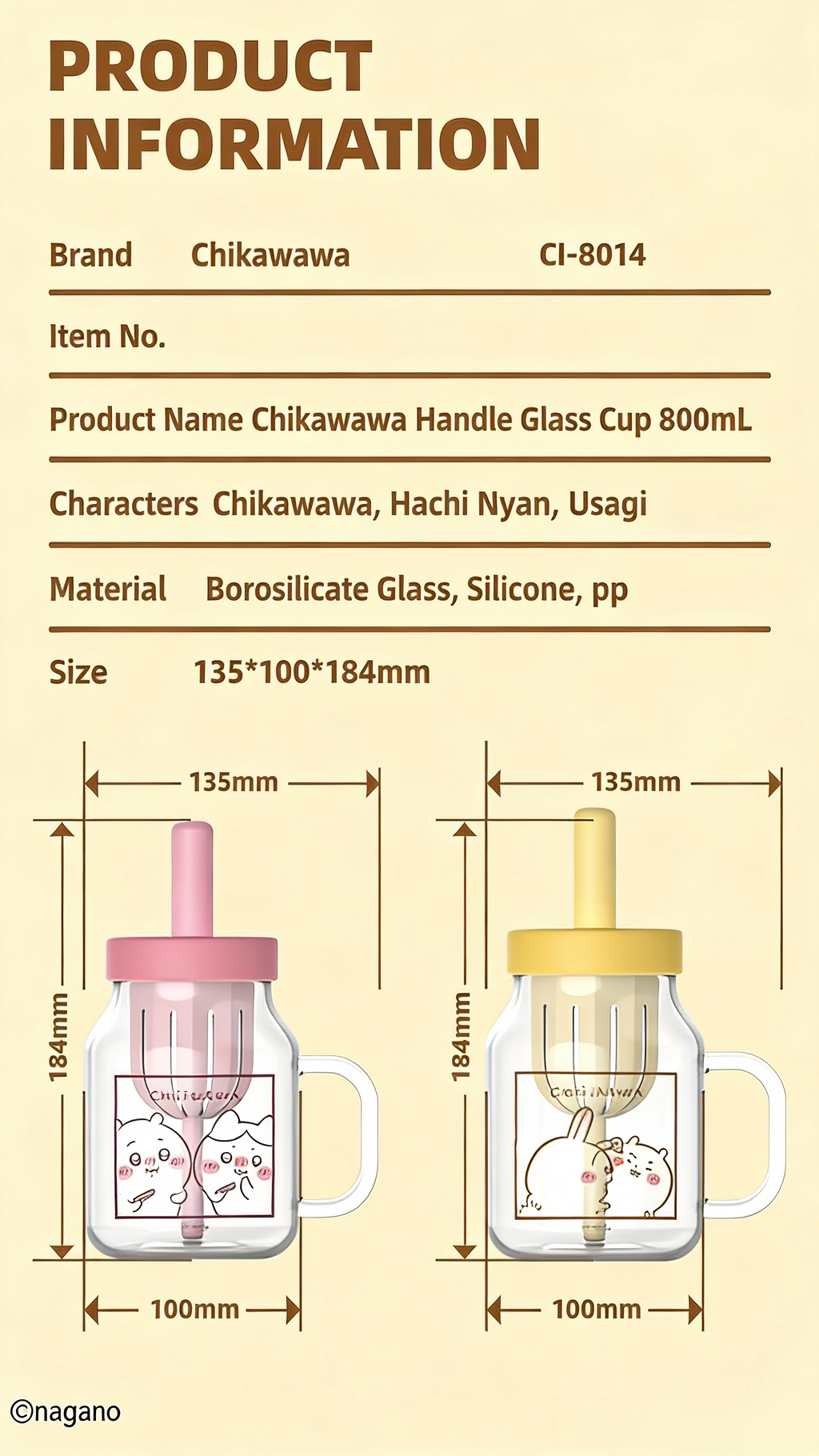 Chiikawa | Glass Tea Cup