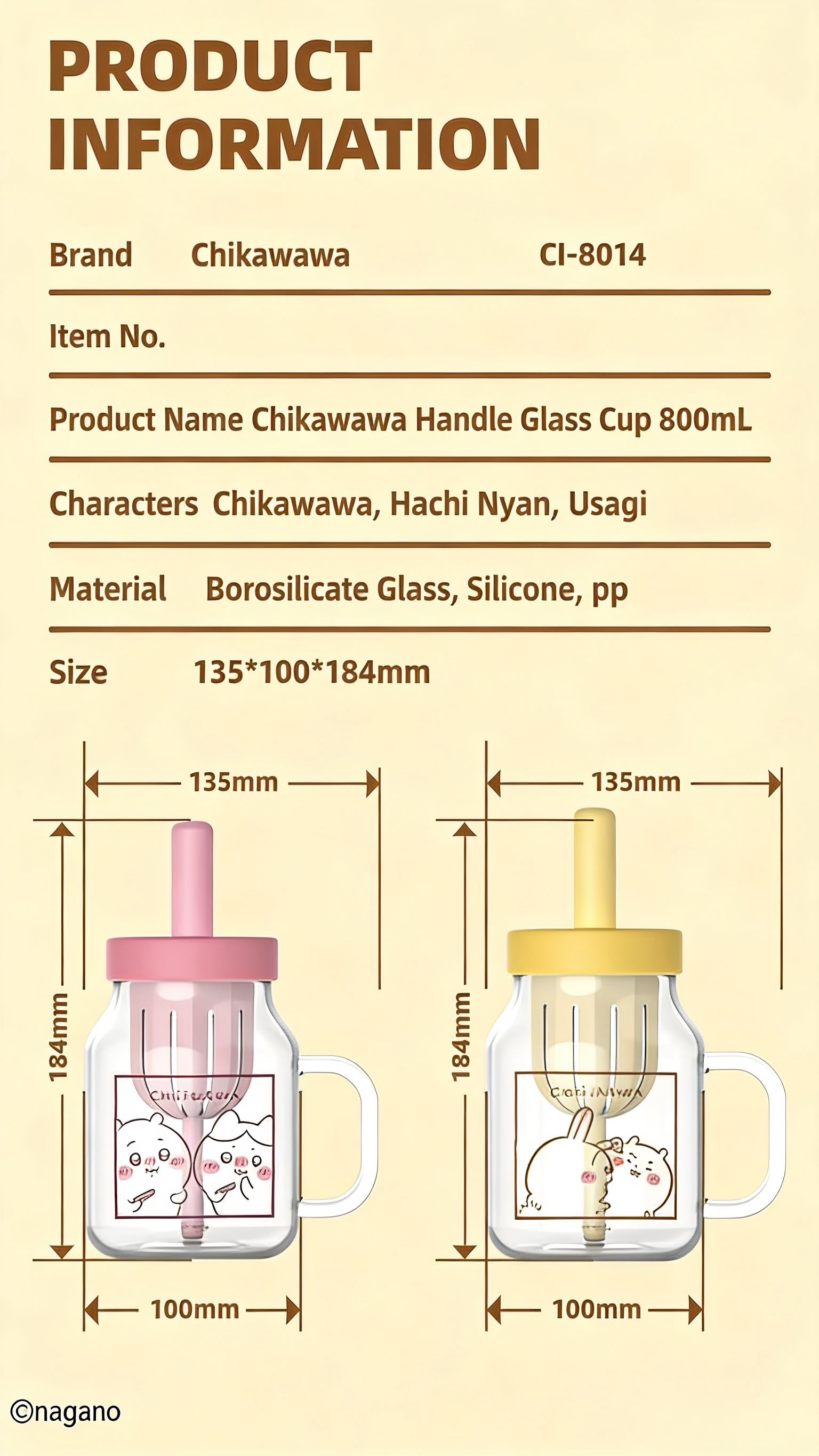 Chiikawa | Glass Tea Cup