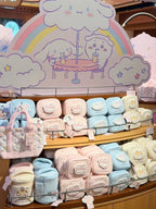 Chiikawa x Sanrio Characters | Round Plush Cosmetic Bag
