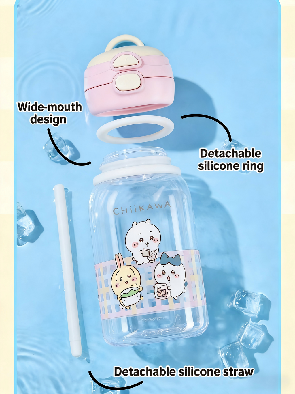 Chiikawa | Double-Drink Plastic Straw Cup