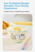 Chiikawa | Cute Ceramic Rice Bowl with Lace Edge for Kids