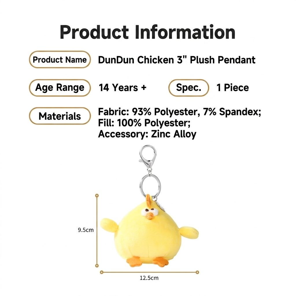 DunDun Chicken | Plush Mascot / Keychain