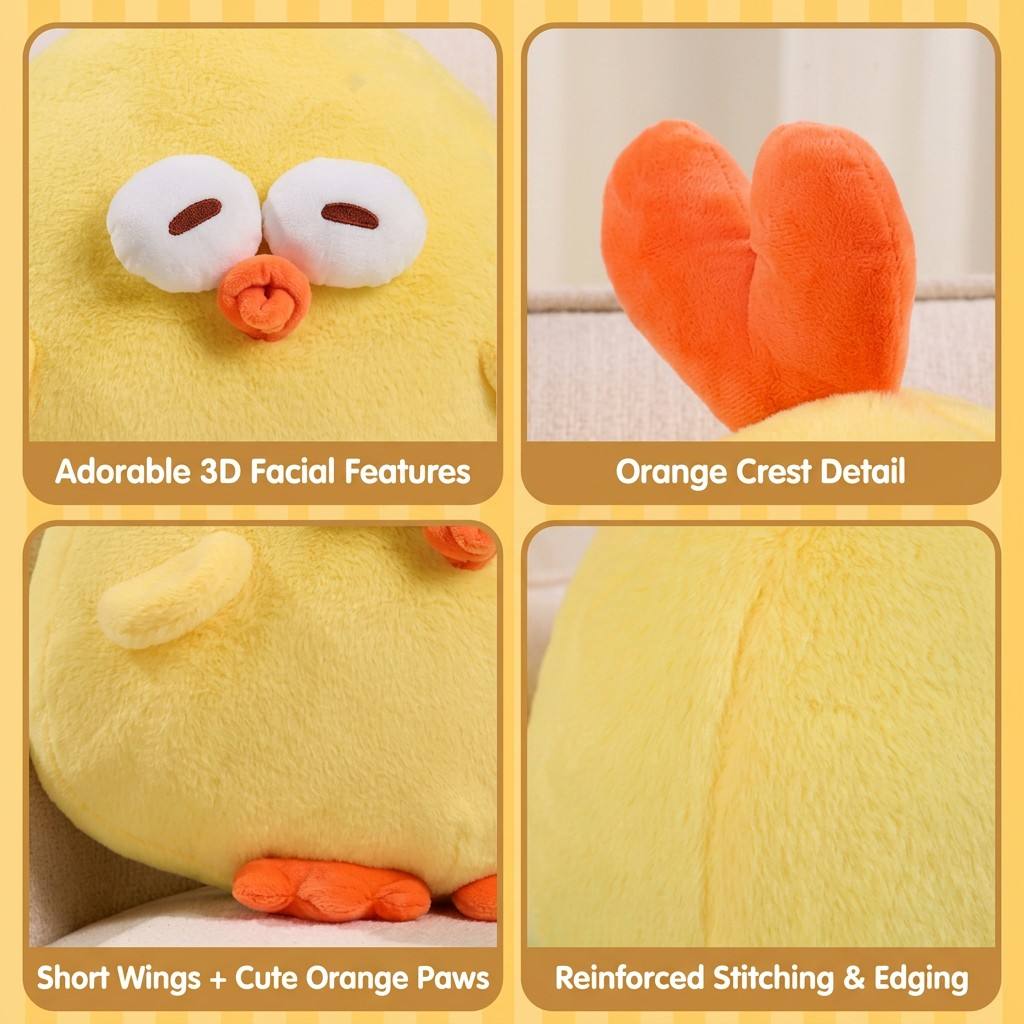 DunDun Chicken | Big Head Plush Pillow