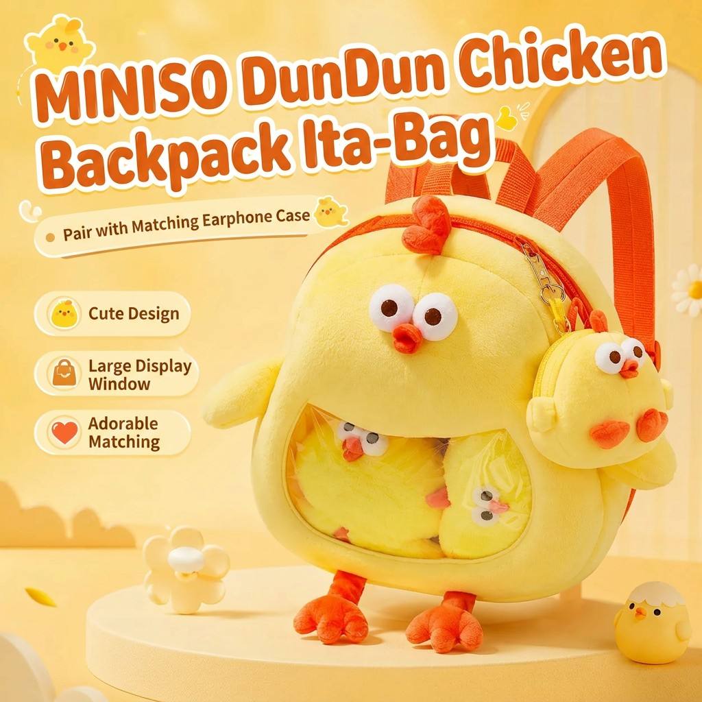DunDun Chicken | Backpack / Plush Display Bag