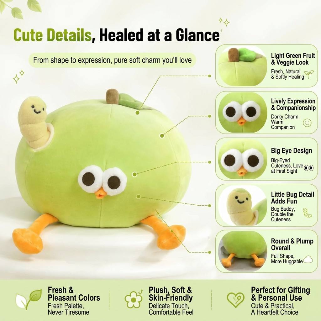 DunDun Chicken | Green Apple Chicken Plush Toy