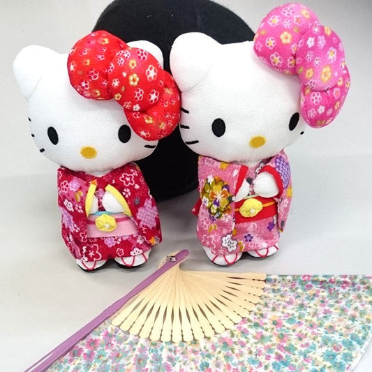 Sanrio | Japanese Kimono | Hello Kitty Plush Mascot Holder: Ribbon Crepe