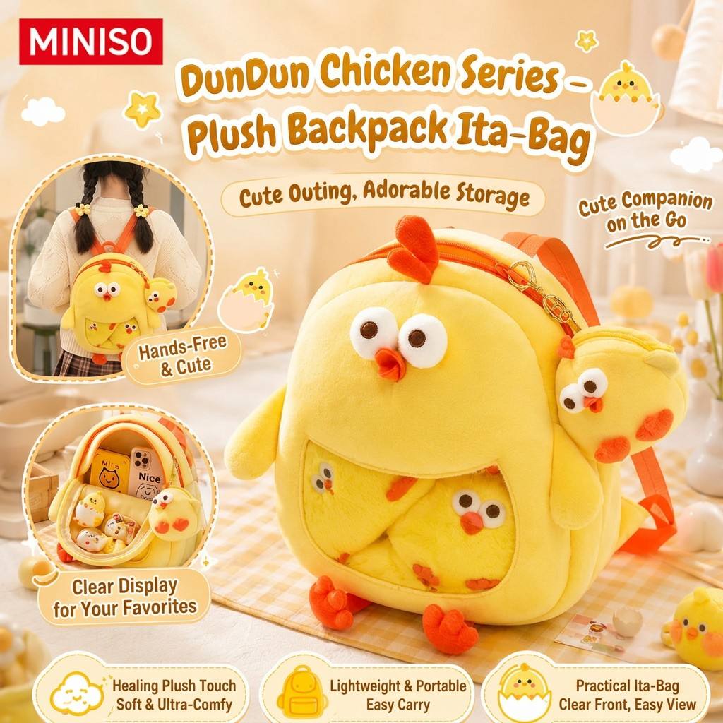 DunDun Chicken | Backpack / Plush Display Bag