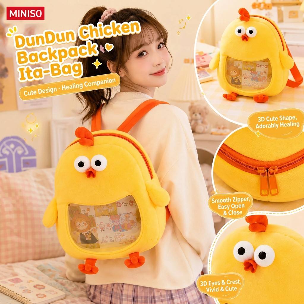 DunDun Chicken | Backpack / Plush Display Bag