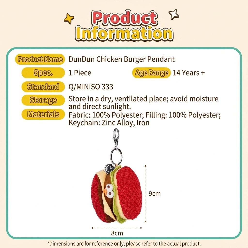 DunDun Chicken | Burger Chicken Mascot / Keychain