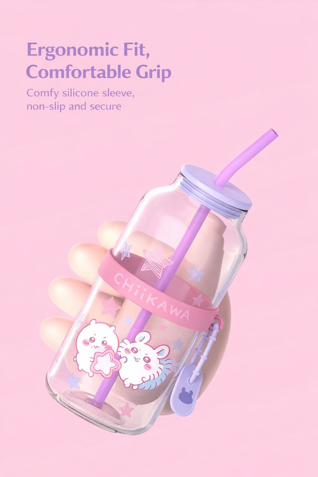 Chiikawa | Glass Bottle With Straw