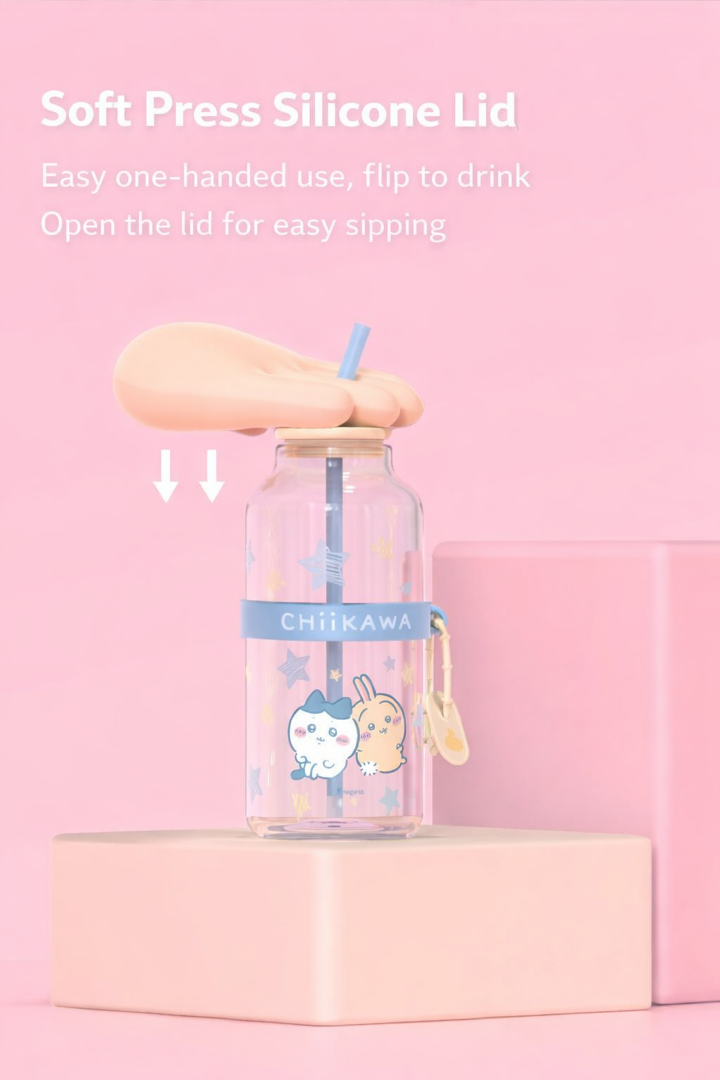 Chiikawa | Glass Bottle With Straw