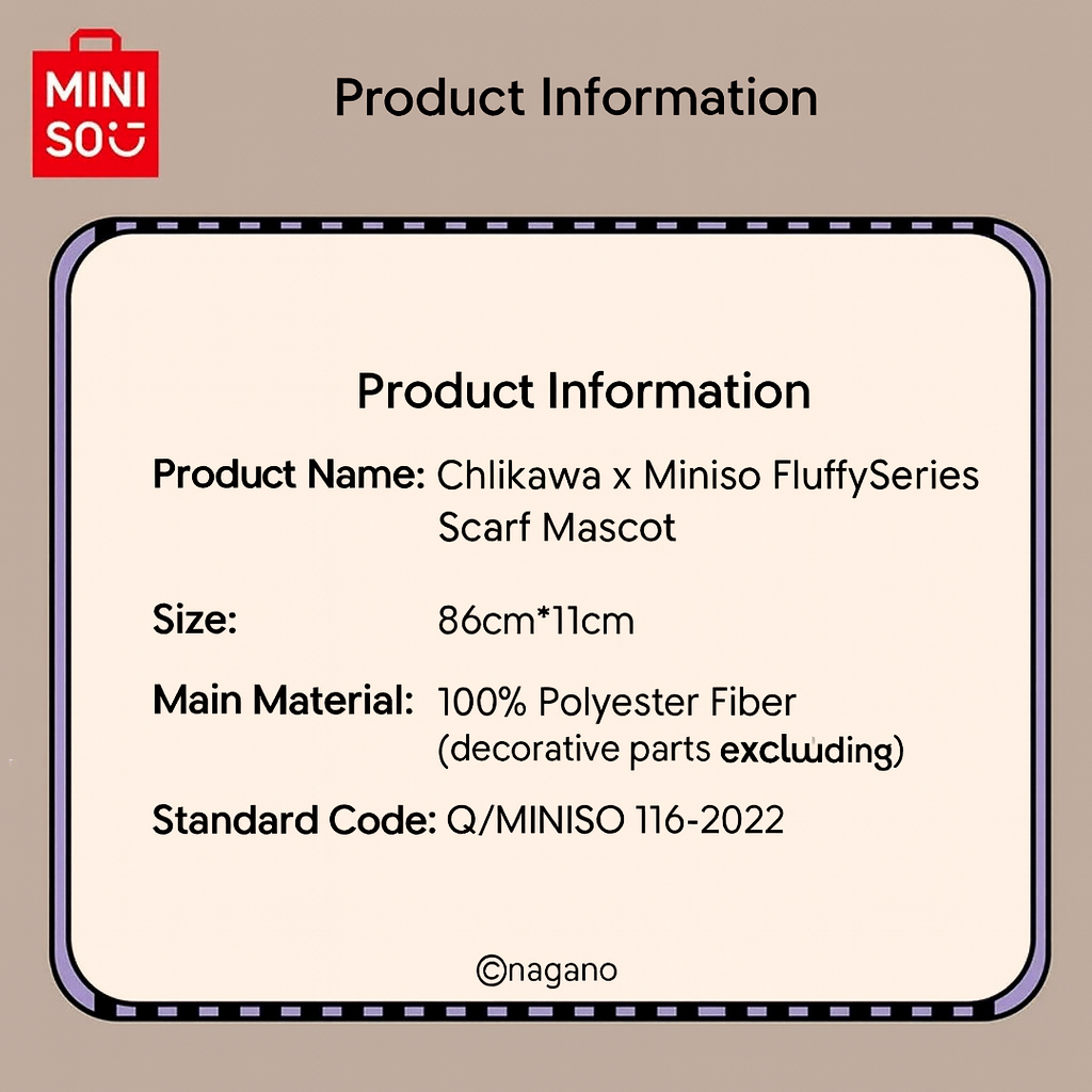 Chiikawa x Miniso | Fluffy Series | Scarf
