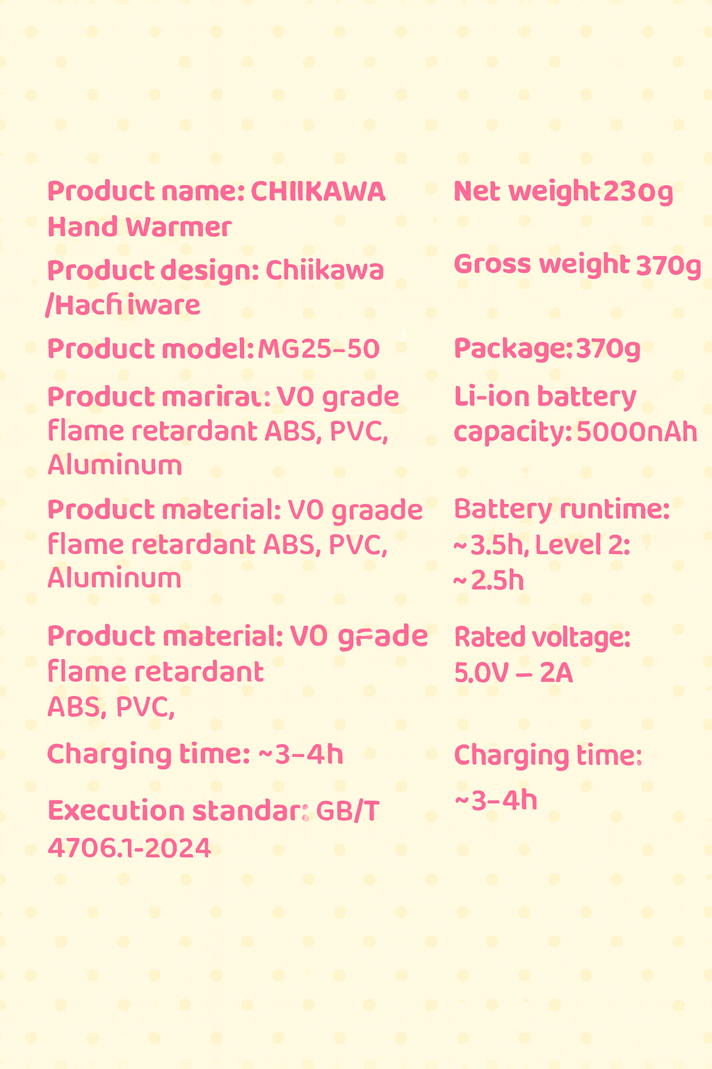 Chiikawa | Portable Hand Warmer