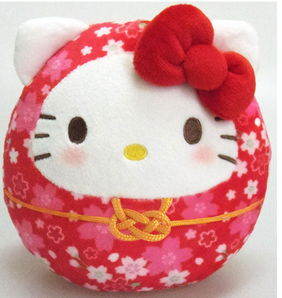 Sanrio | Sakura Daruma | Hello Kitty Plush Toy S (14.5cm)