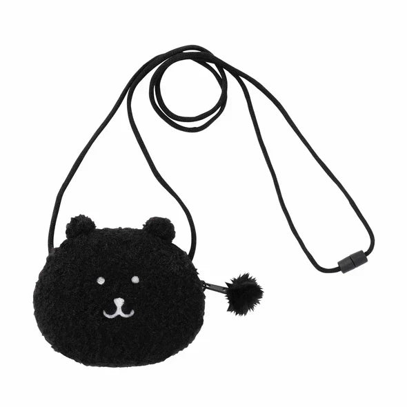 Nagano | Hoahowa | Nagano Bear Neck Purse / Pouch: KUMA BLACK