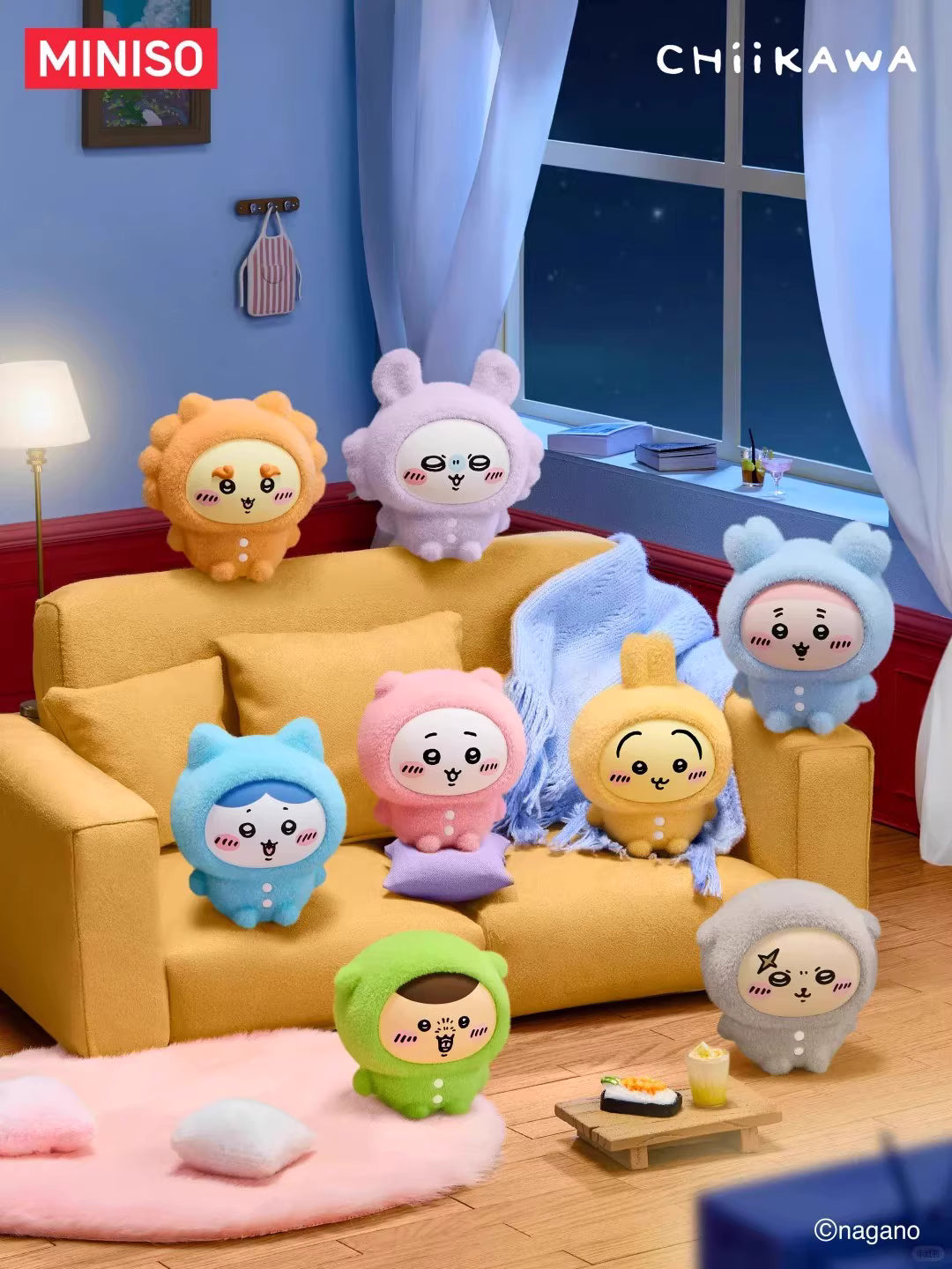 Chiikawa | Pajama Party Sitting in a Row | Blind Box Main image