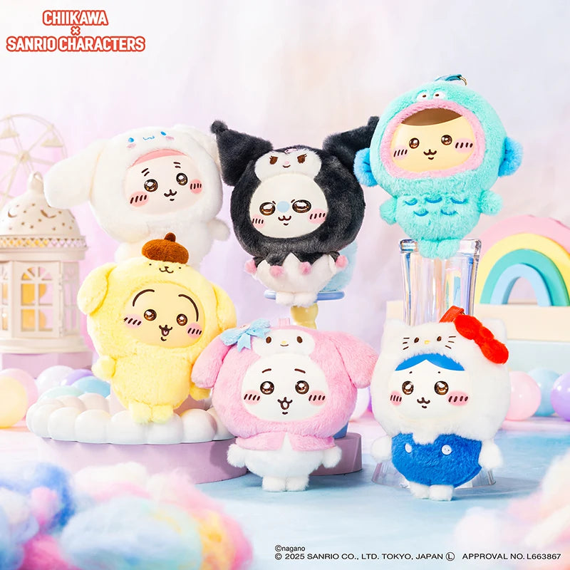 Chiikawa × Sanrio Characters | Soft Vinyl Plush Mascot / Keychain