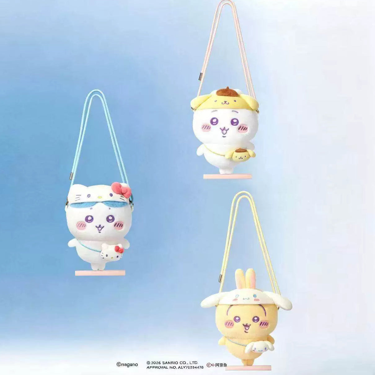 Chiikawa × Sanrio Characters | Plush Crossbody Bag Main image