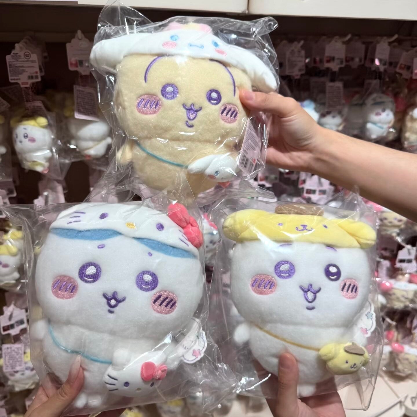 Chiikawa × Sanrio Characters | Plush Crossbody Bag