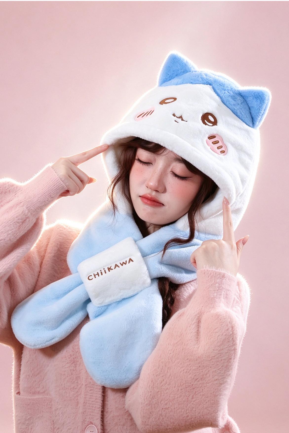 Chiikawa | Plush Hooded Scarf