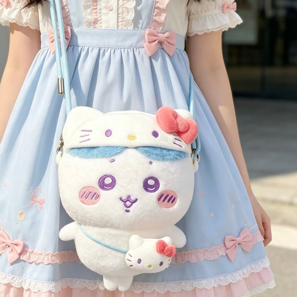 Chiikawa × Sanrio Characters | Plush Crossbody Bag