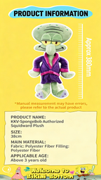 SpongeBob SquarePants | Pajamas Series | Squidward Plush Toy XL (38cm)