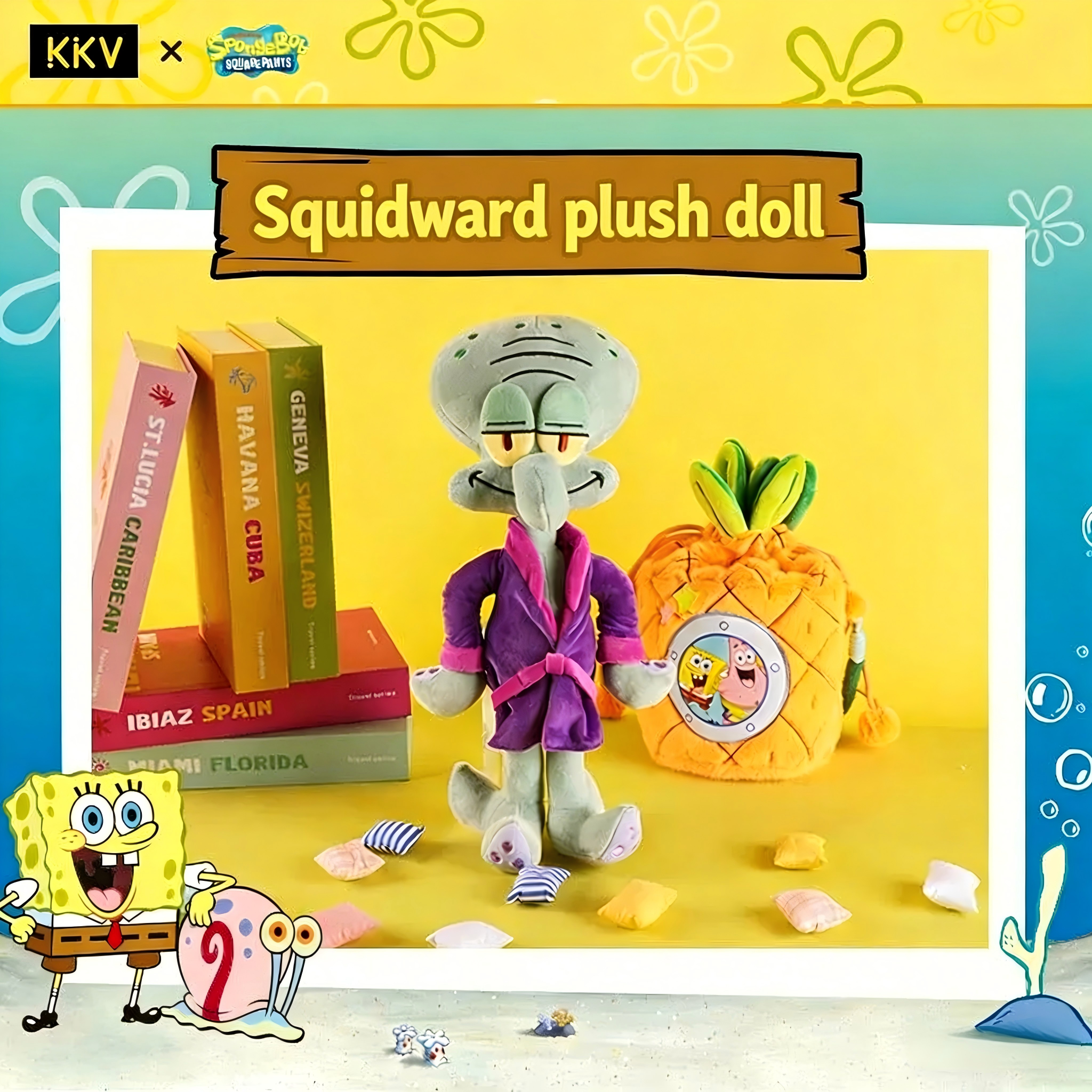 SpongeBob SquarePants | Pajamas Series | Squidward Plush Toy XL (38cm) Main image