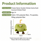 DunDun Chicken | Coconut Chicken Plush Toy L (17cm/30cm)