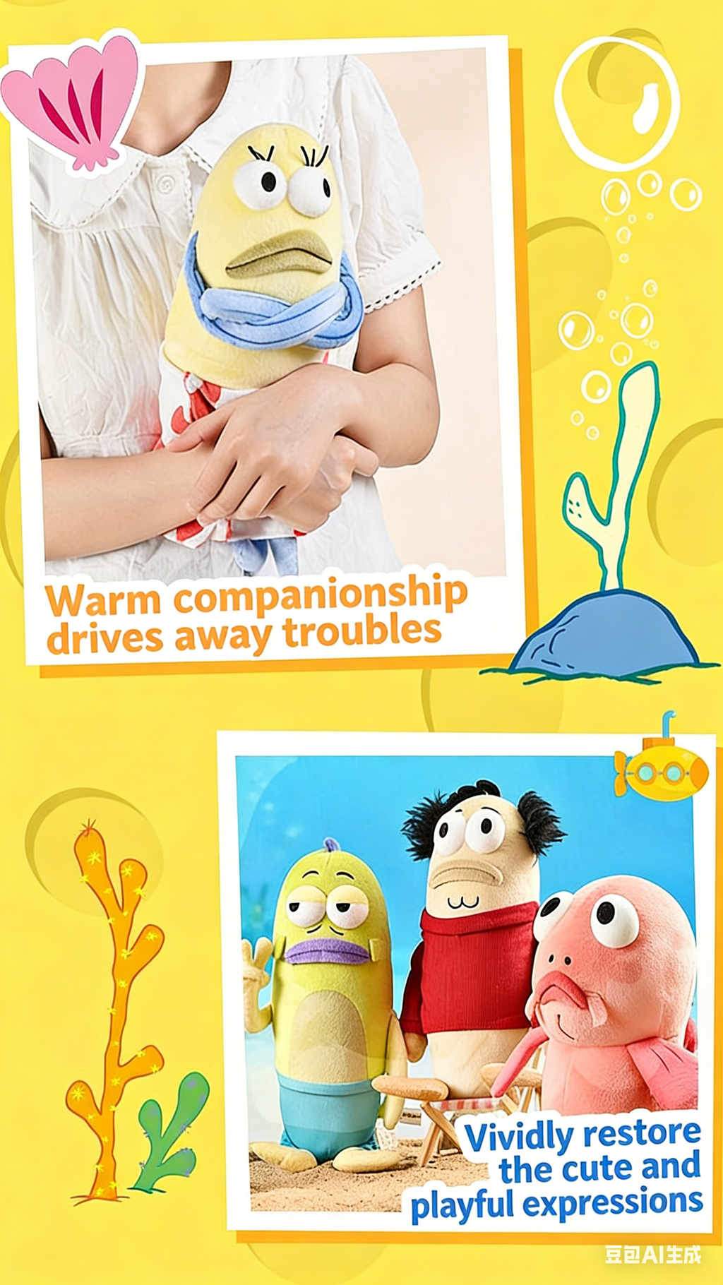 SpongeBob SquarePants | Bikini Bottom Fish Series | Plush Toy XL (35cm)