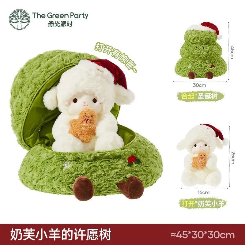 TGP | Christmas Tree Plush with Hidden Lamb/Bear Plush Toy XL(40cm)