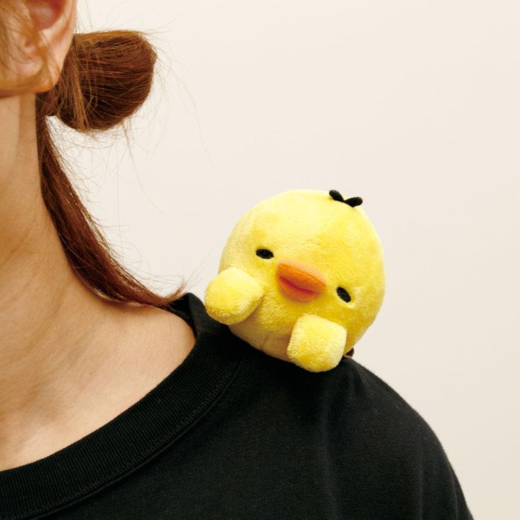 Rilakkuma | Just Lazy Serie | Kiiroitori Shoulder Strap with Magnet Sticky Plush Toy