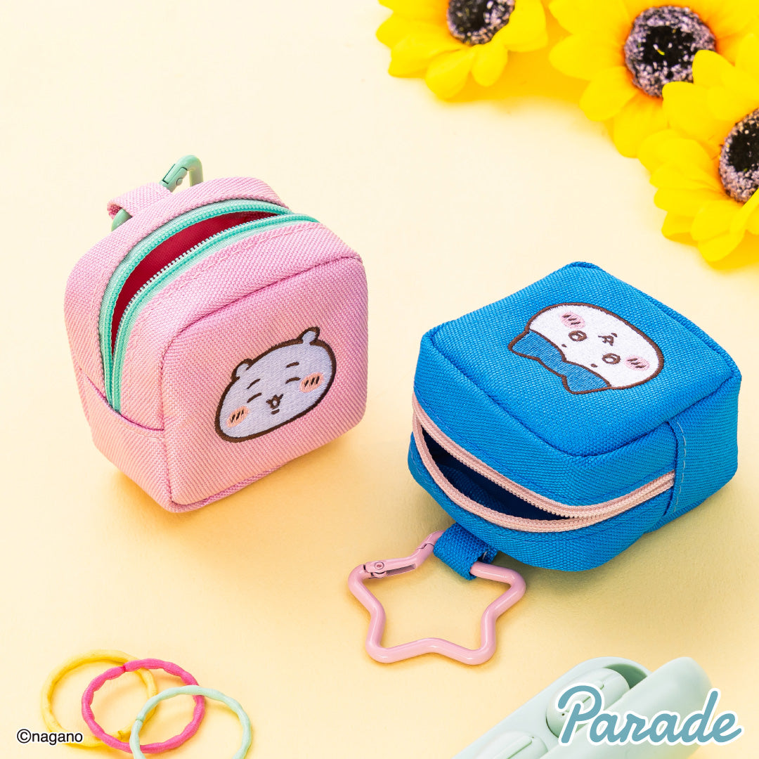 Chiikawa | Embroidered Square Mini Pouch with Carabiner Secondary image