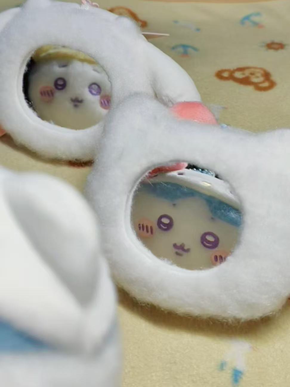 Chiikawa × Sanrio Characters | Face Plush Keychain / Mirror