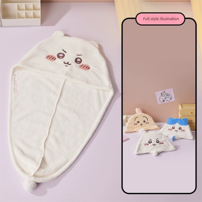 Chiikawa x Miniso | 3D Cartoon Antibacterial Hair Turban サブ画像