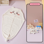 Chiikawa x Miniso | 3D Cartoon Antibacterial Hair Turban