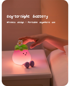 Night Light | Tap Light | Cute Little Eggplant