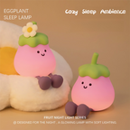 Night Light | Tap Light | Cute Little Eggplant