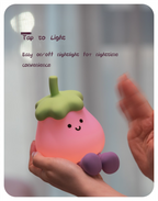 Night Light | Tap Light | Cute Little Eggplant